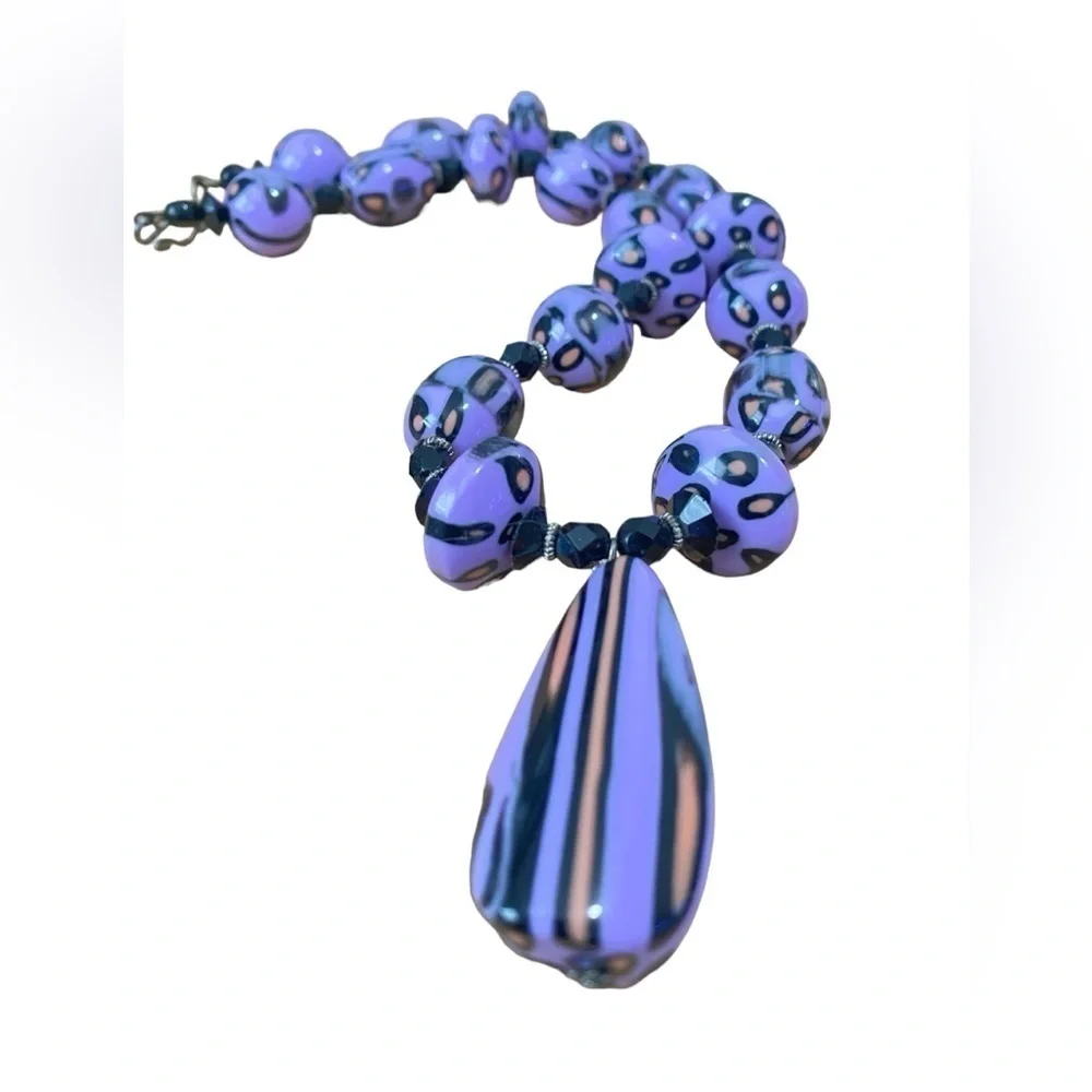 Purple Lightweight Crystal STATEMENT NECKLACE #440